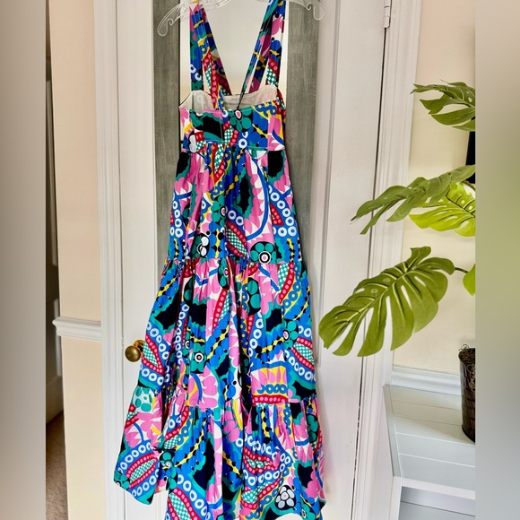 J Crew Ratti Kaleidoscope Floral Tiered Maxi Apron Dress - Picture 8 of 11